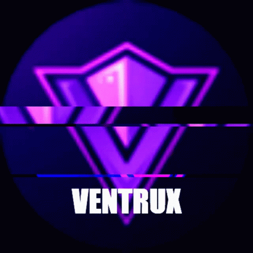 A Purple And Blue Triangle With The Word Ventrux On It GIF