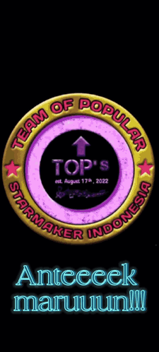 A Purple And Gold Circle With The Words Team Of Popular On It GIF