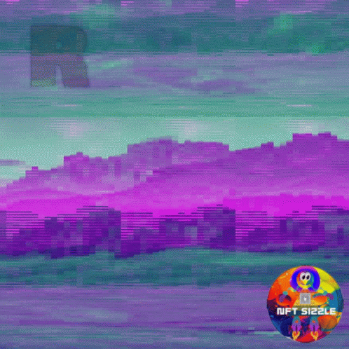 A Purple And Green Background With The Word Re On It GIF
