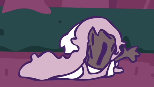 A Purple And White Cartoon Drawing Of A Person GIF