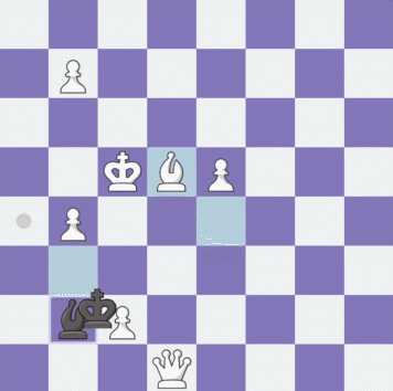 A Purple And White Checkered Board With White Chess Pieces GIF