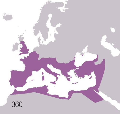 A Purple And White Map Of Europe With The Number 360 On The Bottom GIF