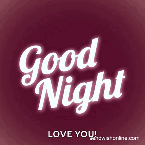 A Purple Background With A Crescent Moon And Stars Says Good Night GIF