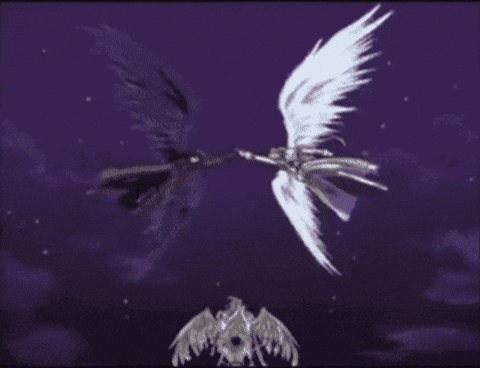 A Purple Background With A Few White Clouds GIF