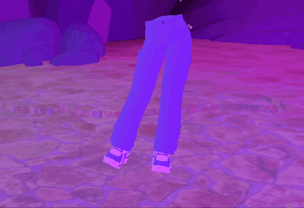 A Purple Background With A Person 'S Legs In The Foreground And Purple Pants In The Background GIF