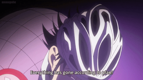Person On Purple Background Saying Everything Went According To Plan GIF