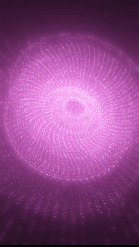 A Purple Background With A Swirl Of Dots And Stars GIF