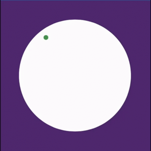 A Purple Background With A White Circle With Green Lines On It GIF