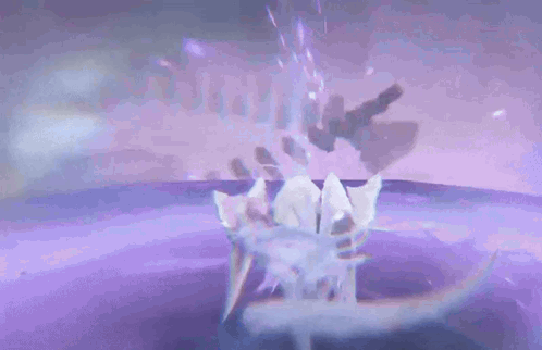 A Purple Background With A White Object In The Foreground . GIF