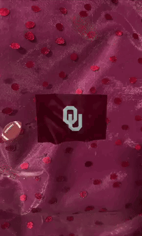 A Purple Background With Hearts And A Flag That Says Boomer On It GIF