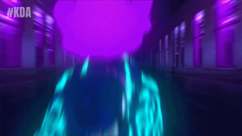 A Purple Background With #Kda Written In The Corner GIF