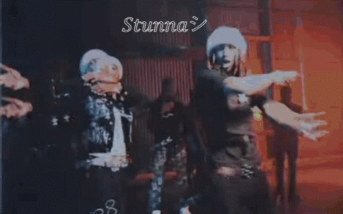 A Purple Background With Stunna Written On The Bottom GIF