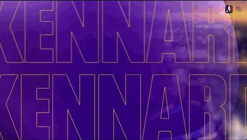 a purple background with the name kennard in yellow
