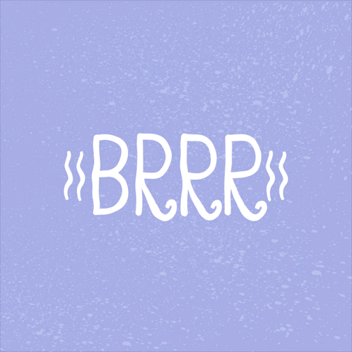 Purple Background With Brrr In White GIF