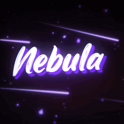 A Purple Background With The Word Nebula Written On It GIF