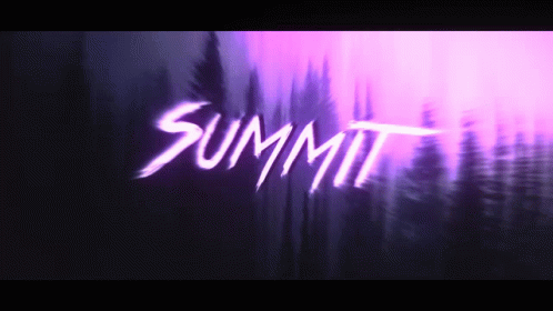 A Purple Background With The Word Summit Written In White GIF