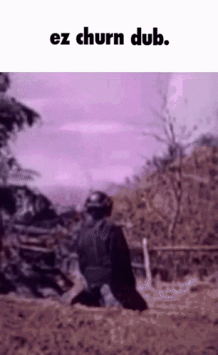 A Purple Background With The Words Ez Churn Dub On Top GIF