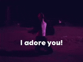 Purple Background With I Adore You Text GIF