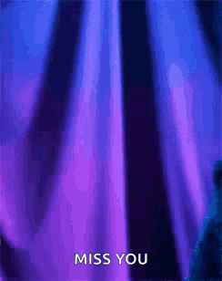 A Purple Background With The Words `` Miss You '' Written On It . GIF