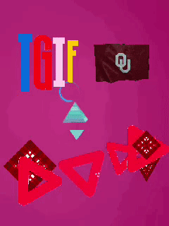 A Purple Background With Triangles And The Words Tgif GIF