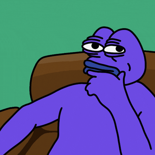 A Purple Cartoon Character Is Laying On A Couch GIF