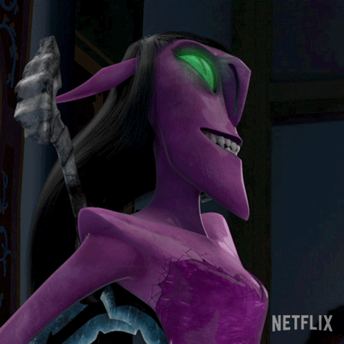 A Purple Cartoon Character With A Netflix Logo On The Bottom Right GIF