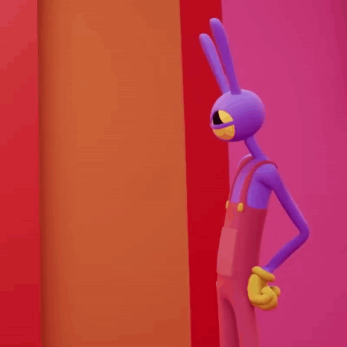 A Purple Cartoon Character With The Word Cringe On The Bottom Right GIF