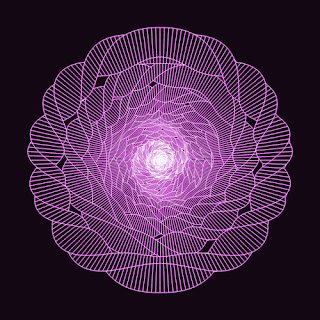 A Purple Circular Pattern On A Black Background With A Glowing Center . GIF