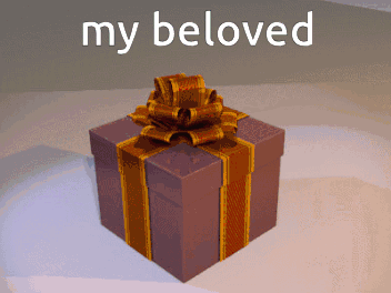 Purple Gift Box With My Beloved GIF