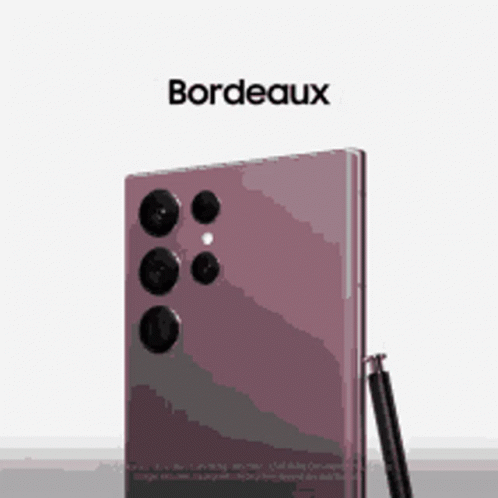 A Purple Phone With The Word Bordeaux On The Top GIF