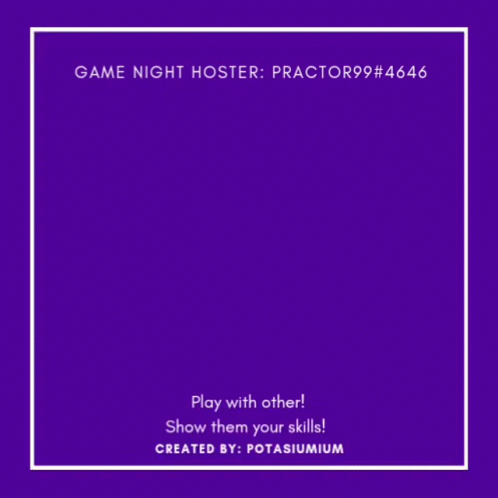 A Purple Poster For Game Night Hosted By Practor99 # 4646 GIF