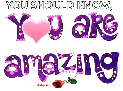 A Purple Sign That Says You Should Know You Are Amazing GIF
