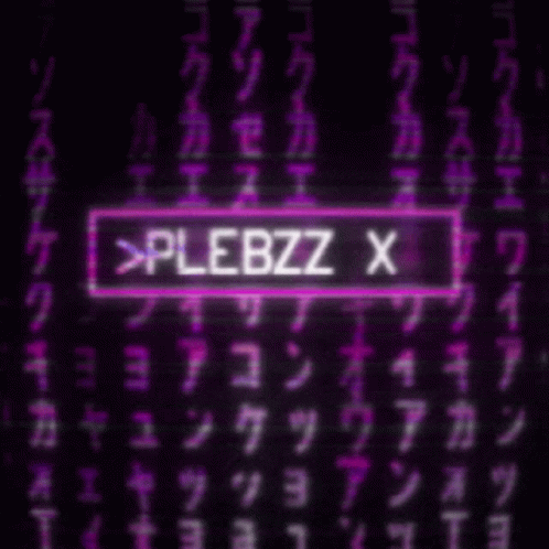 A Purple Sign With The Word Qmfcaa Y_ On It GIF