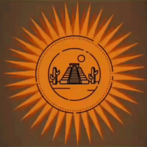 A Pyramid Is In The Center Of A Sun GIF