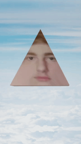 A Pyramid With A Man 'S Face On It In The Sky GIF