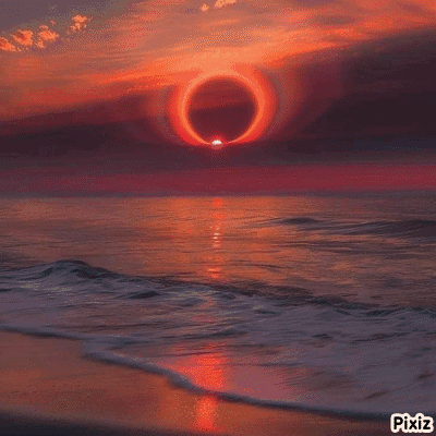 A Pyramid With A Ring Of Light Behind It And Pixiz Written On The Bottom GIF