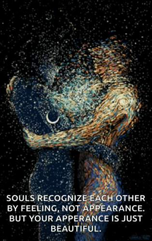 A Quote About Souls Recognizing Each Other By Feeling Not Appearance GIF