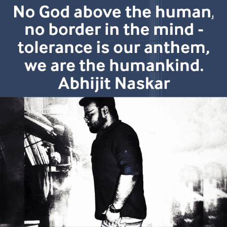 A Quote By Abhijit Naskar Is Displayed Above A Picture Of A Man GIF