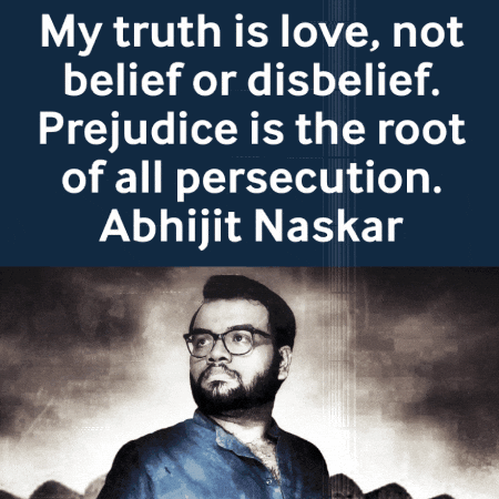 A Quote By Abhijit Naskar Is Displayed Above A Picture Of A Man GIF