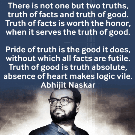 A Quote By Abhijit Naskar Is Displayed On A Blue Background GIF