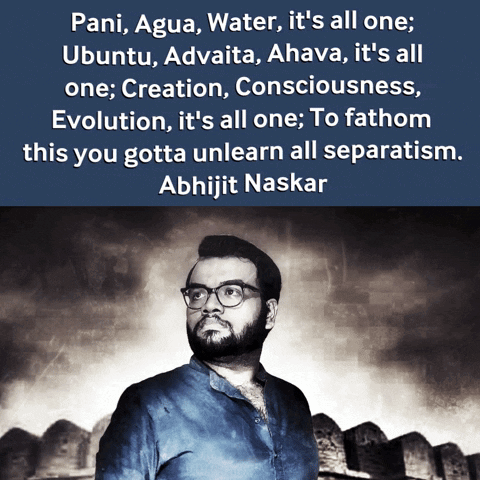 A Quote From Abhijit Naskar Is Displayed On A Poster GIF