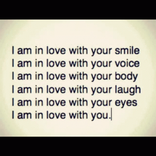 A Quote That Says I Am In Love With You GIF