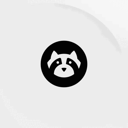 A Raccoon Is In A Circle With Rays Coming Out Of It 'S Head . GIF