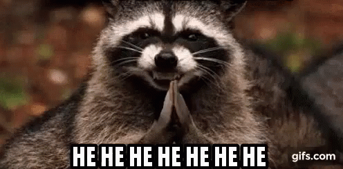 A Raccoon Is Smiling And Holding A Piece Of Paper In Its Hands . GIF