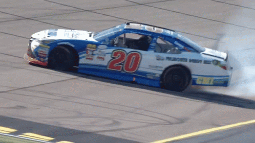 a race car has the number 20 on the side