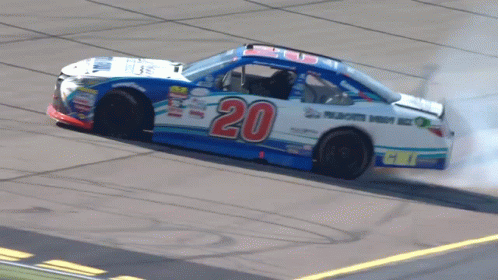 a race car has the number 20 on the side