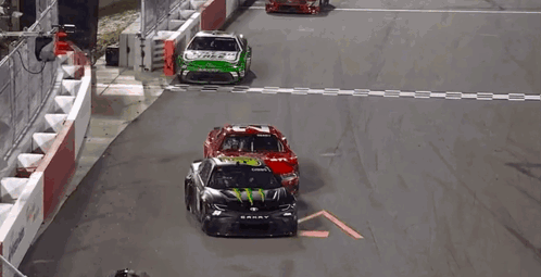 A Race Car With Monster On The Side GIF