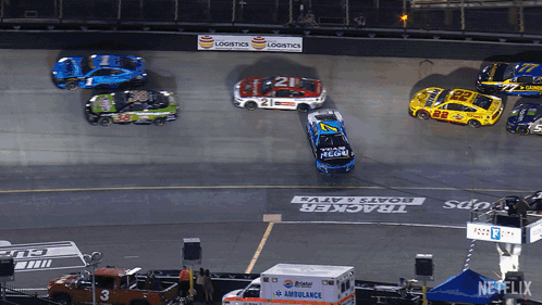 A Race Car With The Number 21 On The Side GIF