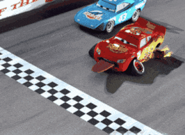 A Race Car With The Number 33 On The Side Of It GIF