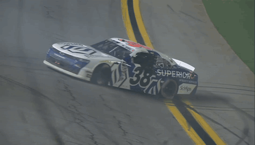 a race car with the number 53 on the side of it